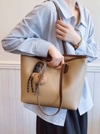 Retro Large-Capacity PU Women Tote Bag