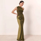 The Sienna Satin Fishtail Dress