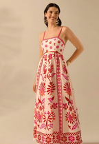 Floral Print Adjustable Strap Sling Dress