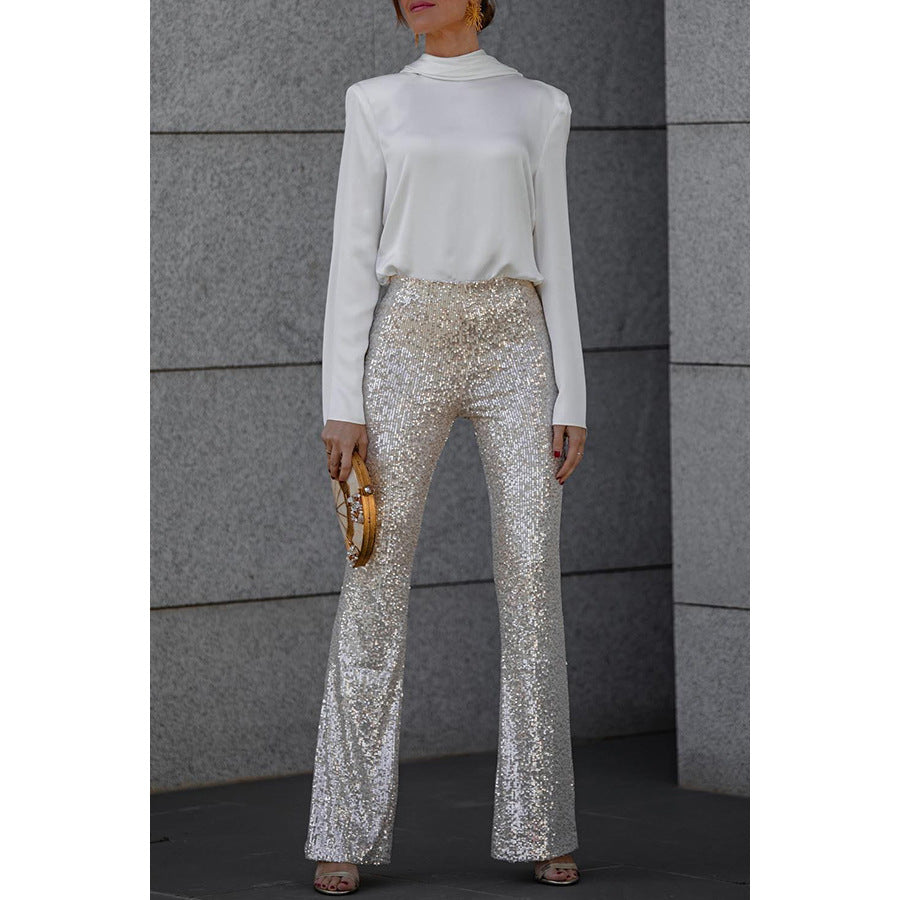The Celeste Sequin Flare Pants