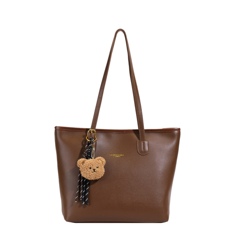 Retro Large-Capacity PU Women Tote Bag