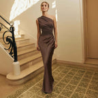 The Sienna Satin Fishtail Dress