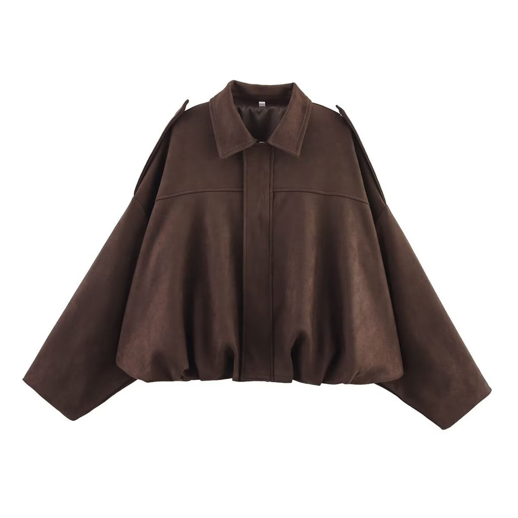 Women's suede jacket coat