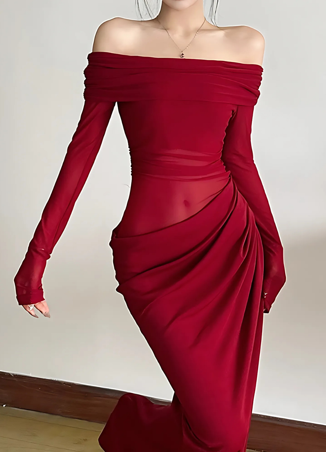 Mesh Fishtail Dress