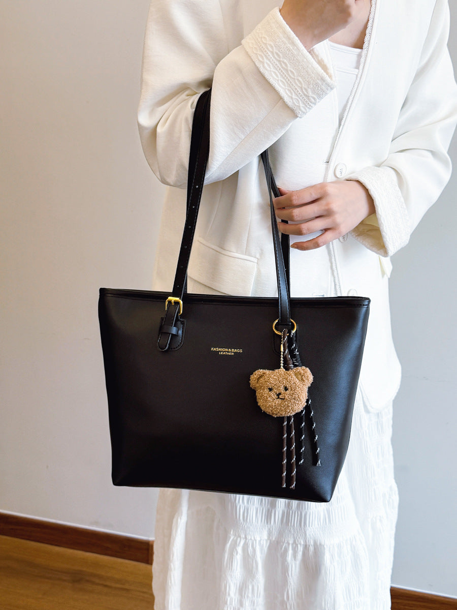 Retro Large-Capacity PU Women Tote Bag