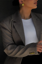 Arden Plaid Lapel Jacket
