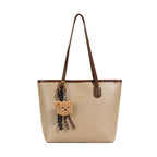 Retro Large-Capacity PU Women Tote Bag