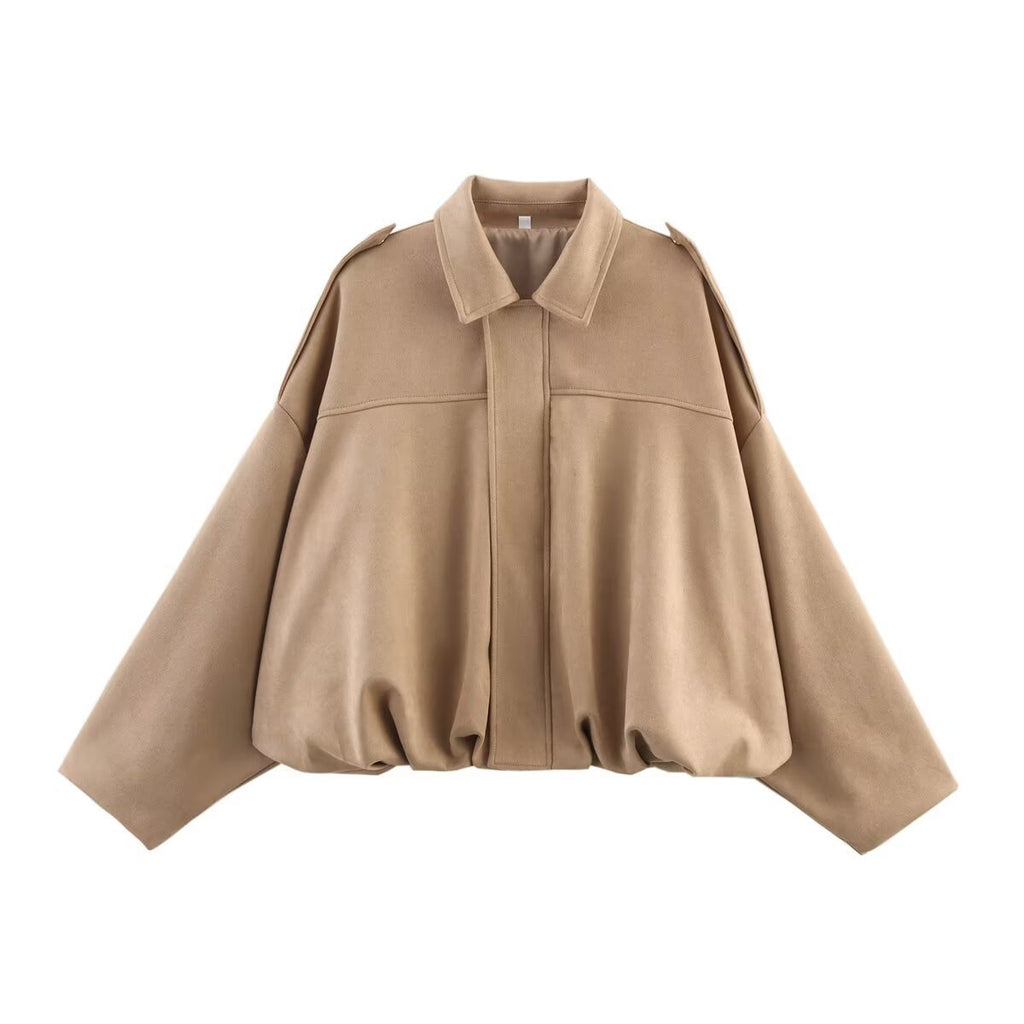Women's suede jacket coat