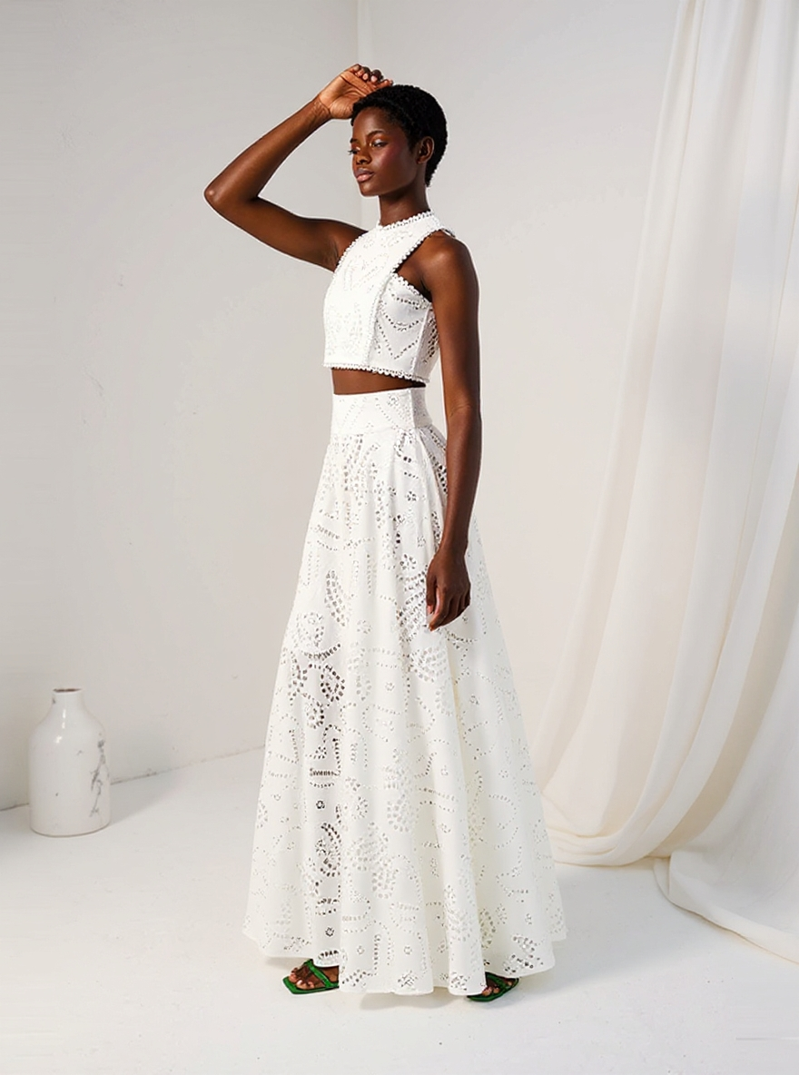 Elegant Sleeveless  Two-Piece Set