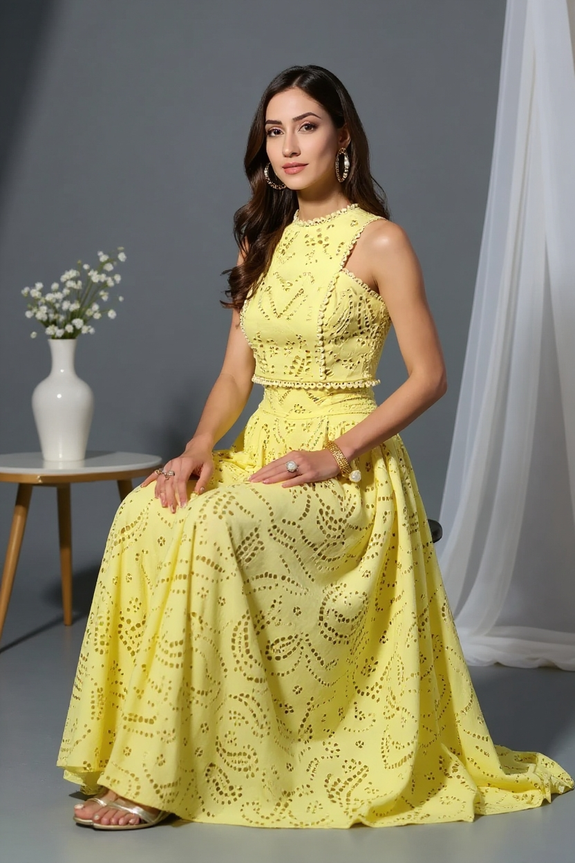 Elegant Sleeveless  Two-Piece Set