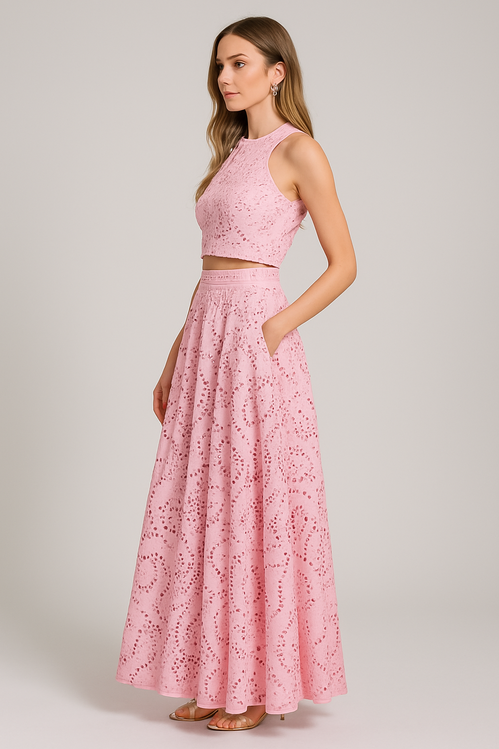 Elegant Sleeveless  Two-Piece Set