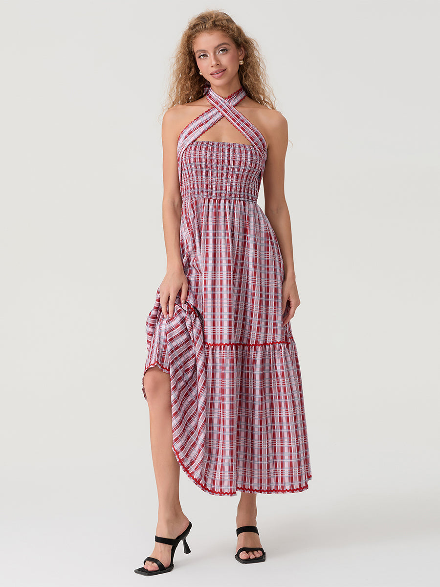 Floral Halter Maxi Dress