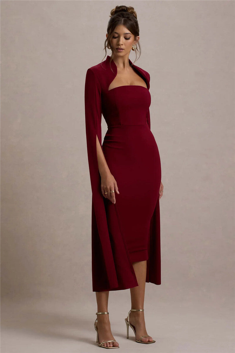 Long Sleeve Midi Dres