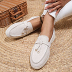 Lefu Retro Leather Flats