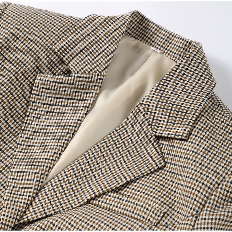 Arden Plaid Lapel Jacket