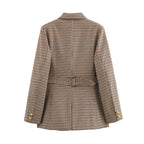 Arden Plaid Lapel Jacket