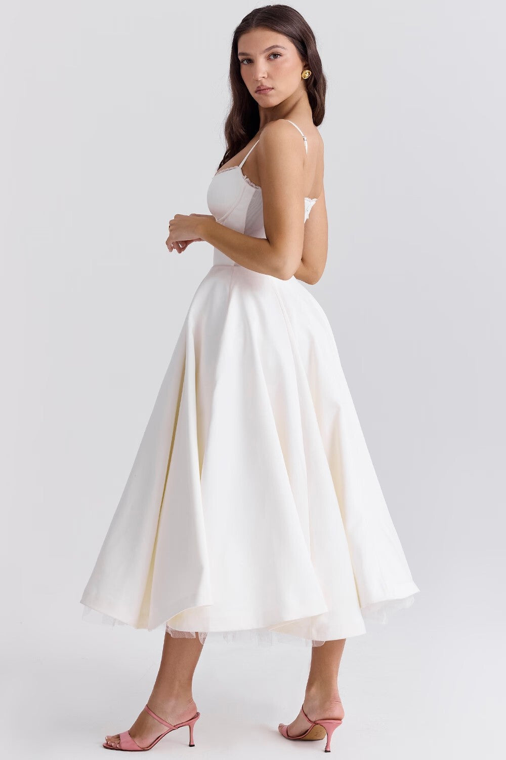 A-line Backless Midi Dress