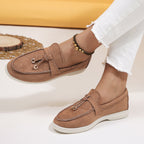 Lefu Retro Leather Flats