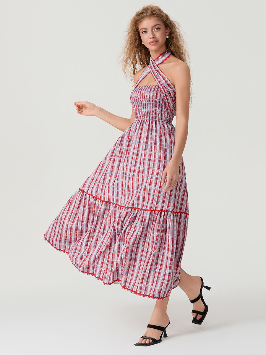 Floral Halter Maxi Dress