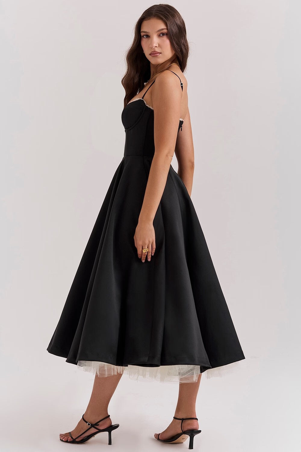 A-line Backless Midi Dress