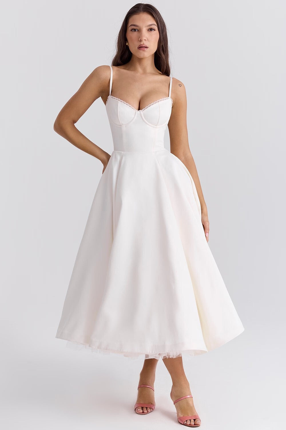 A-line Backless Midi Dress