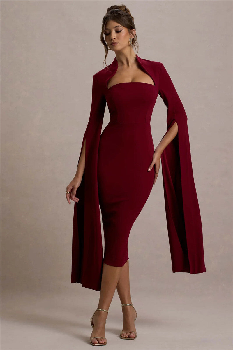 Long Sleeve Midi Dres