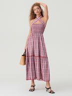 Floral Halter Maxi Dress