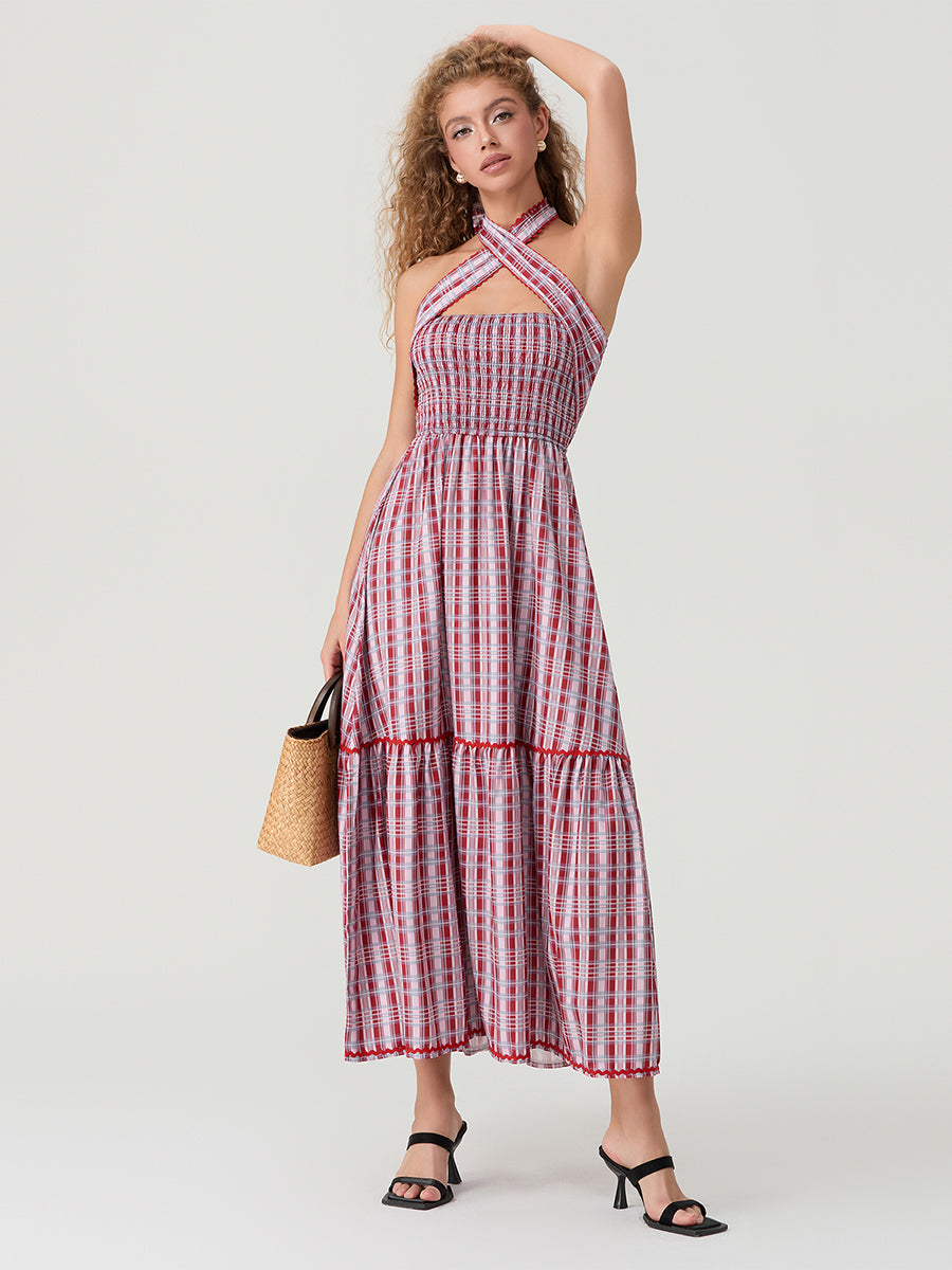 Floral Halter Maxi Dress