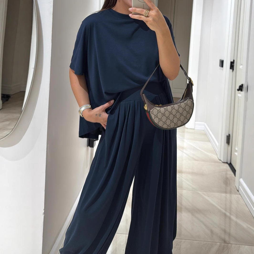 Soft Grey Relaxed Fit Two-Piece Set