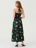Floral Halter Maxi Dress