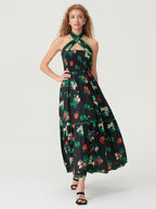 Floral Halter Maxi Dress