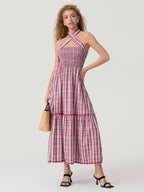 Floral Halter Maxi Dress