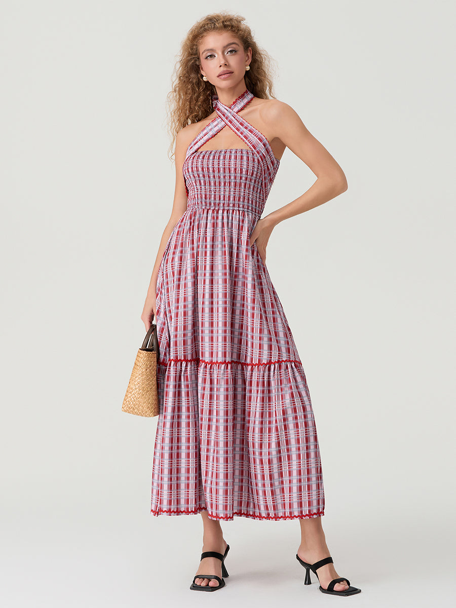 Floral Halter Maxi Dress