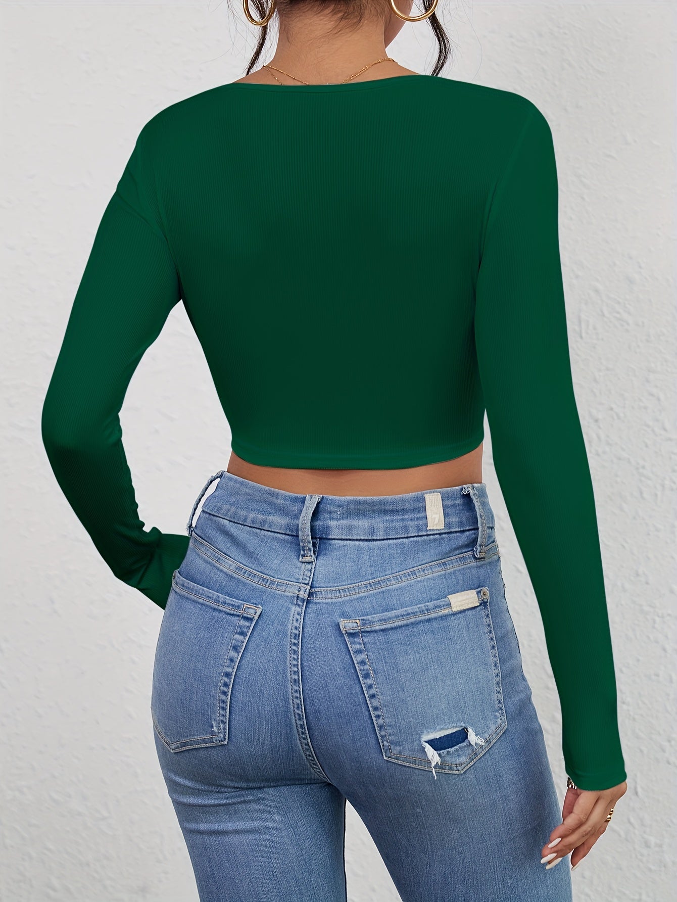 Slim Fit Square Neck Crop Top