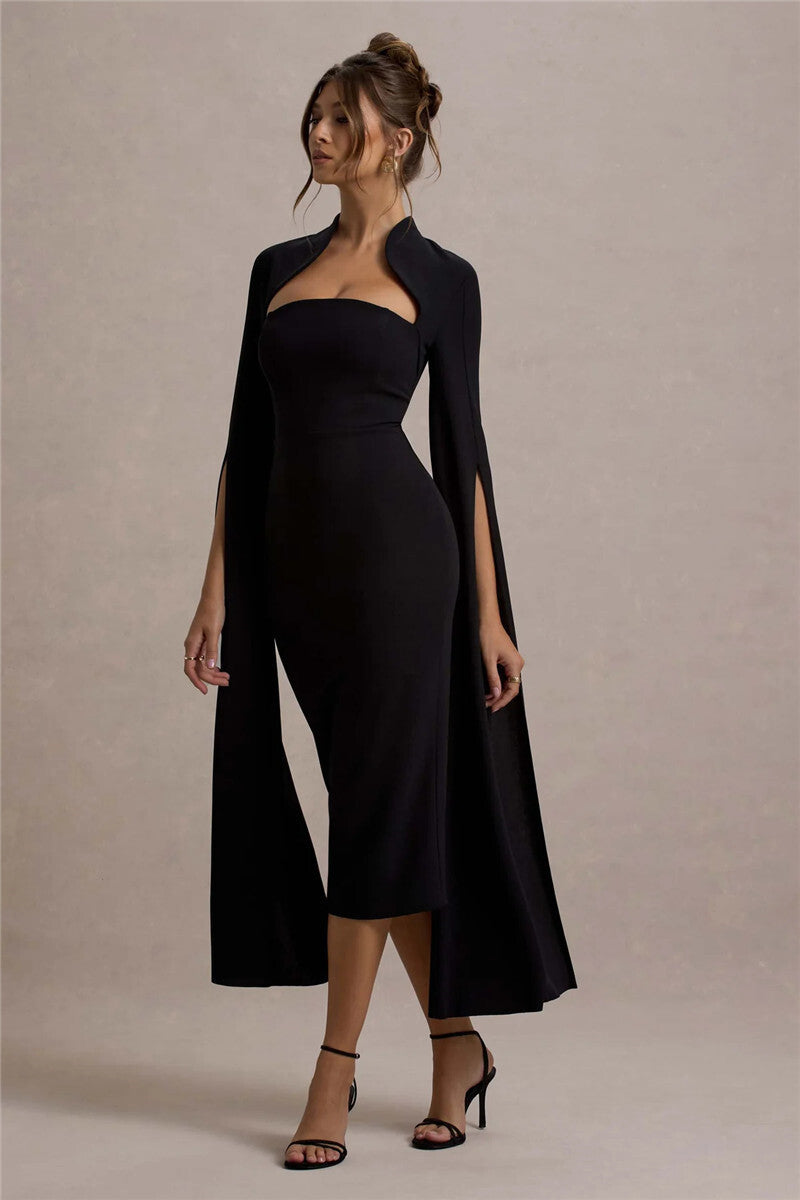 Long Sleeve Midi Dres