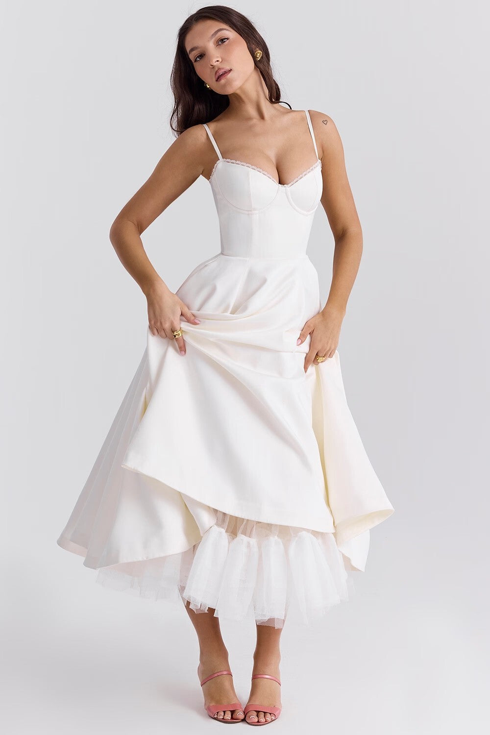 A-line Backless Midi Dress