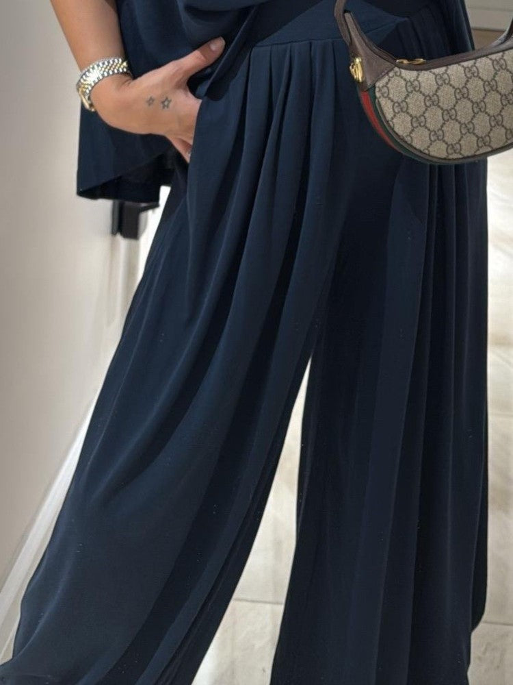 Soft Grey Relaxed Fit Two-Piece Set