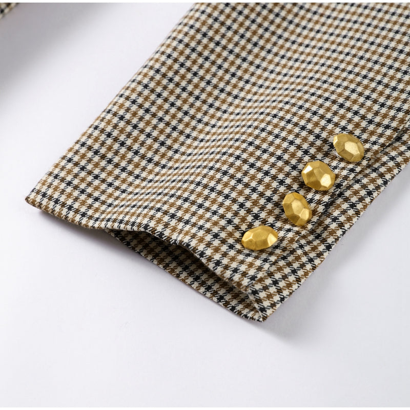 Arden Plaid Lapel Jacket