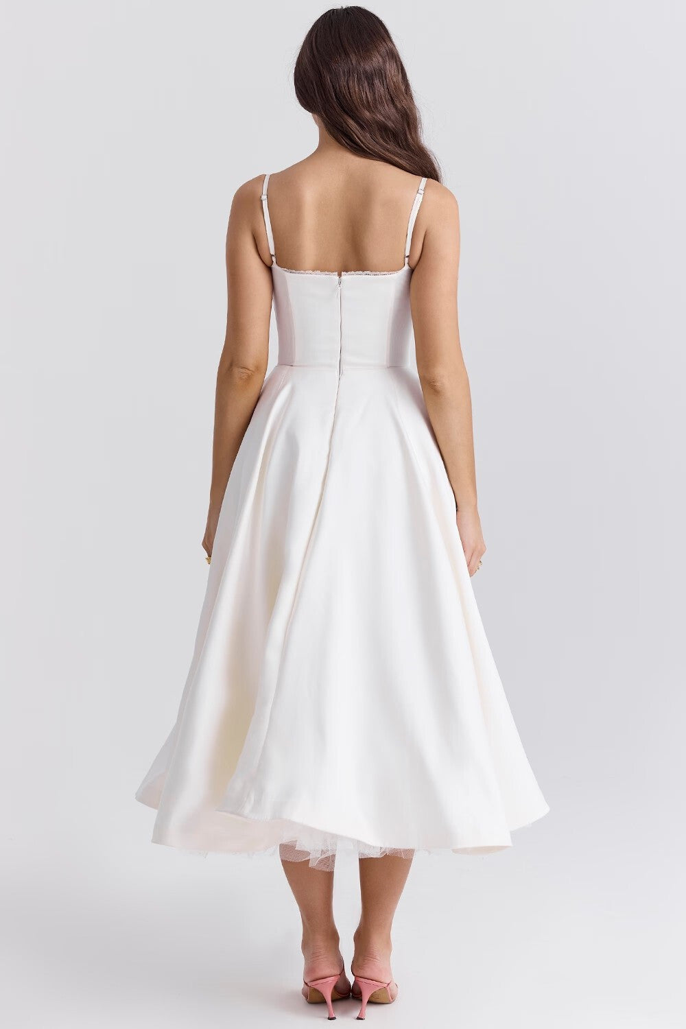 A-line Backless Midi Dress