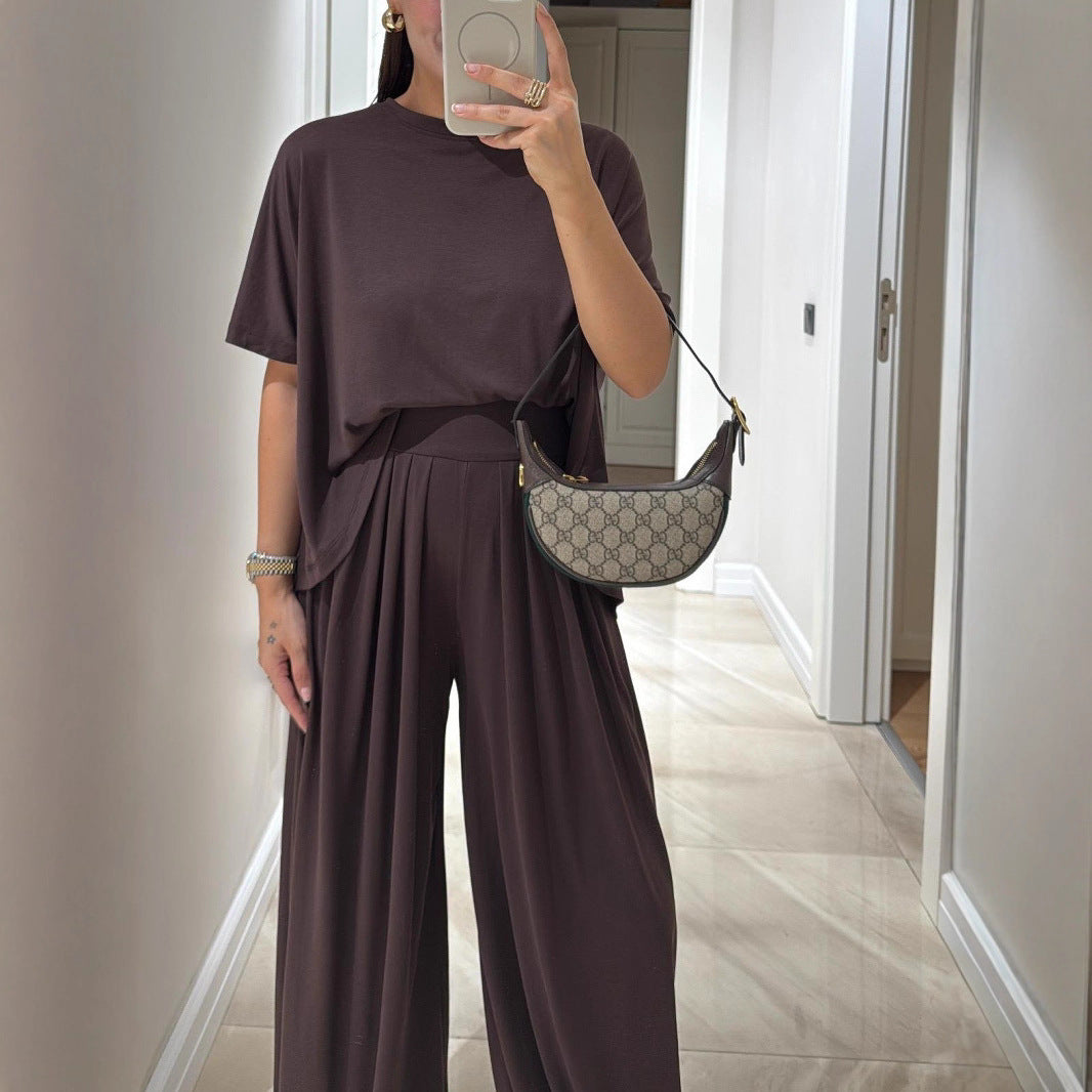 Soft Grey Relaxed Fit Two-Piece Set