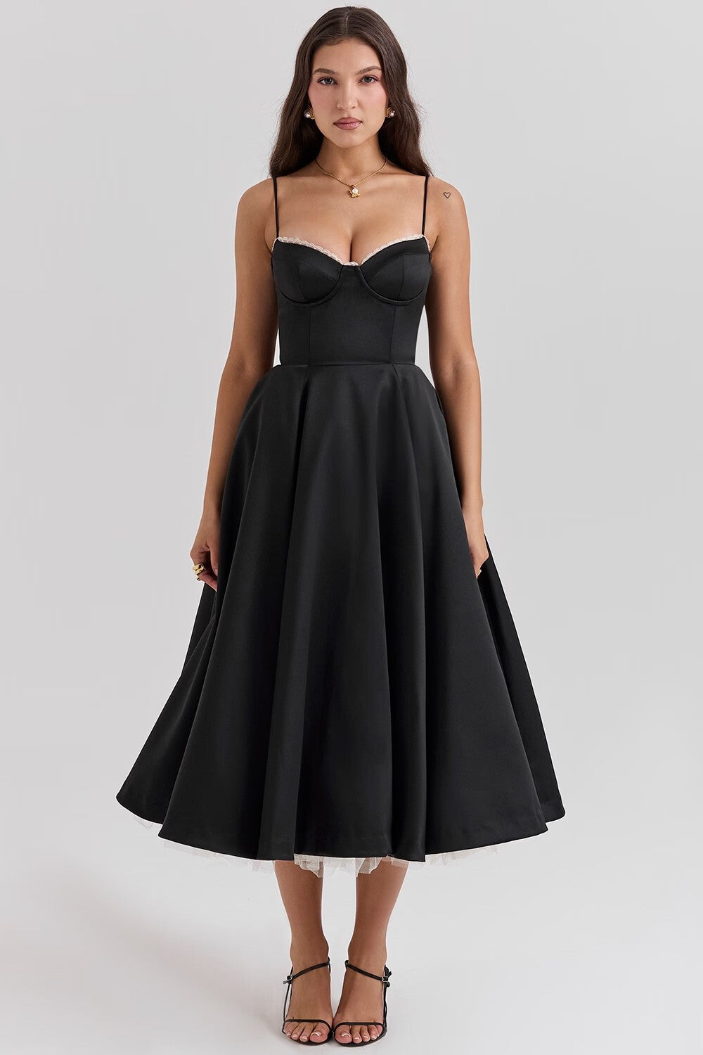 A-line Backless Midi Dress