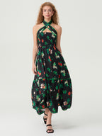 Floral Halter Maxi Dress
