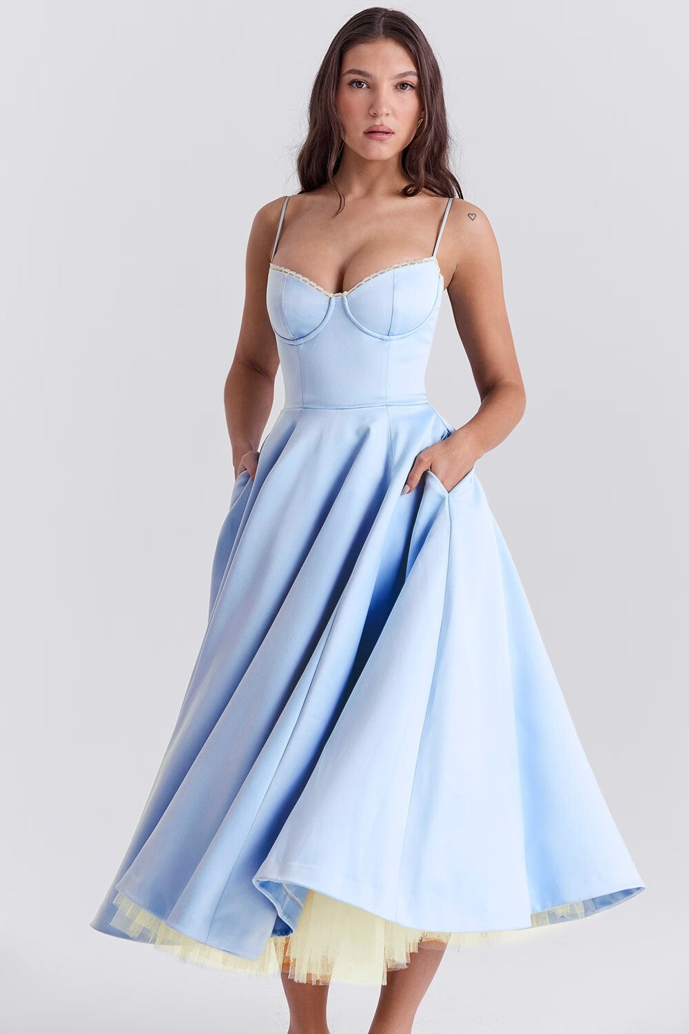 A-line Backless Midi Dress