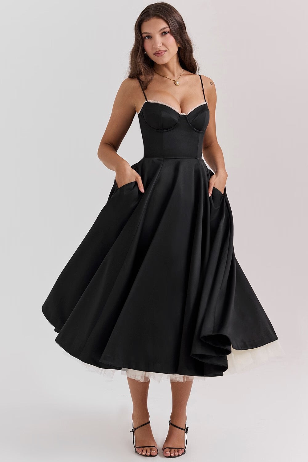 A-line Backless Midi Dress