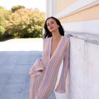 Crochet Stripe Maxi Dress&nbsp;