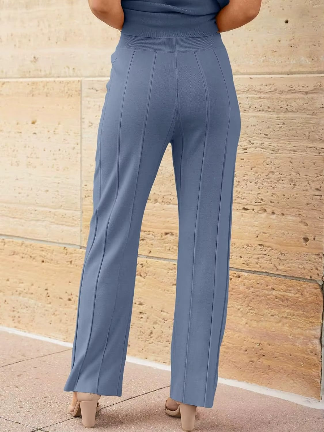 Knit Tank Top &amp; Wide-Leg Pants Set