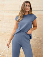 Knit Tank Top &amp; Wide-Leg Pants Set