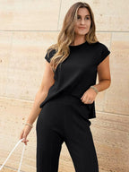 Knit Tank Top &amp; Wide-Leg Pants Set