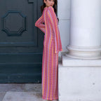 Crochet Stripe Maxi Dress&nbsp;