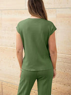 Knit Tank Top &amp; Wide-Leg Pants Set